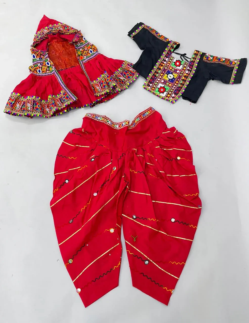 Kids Traditional Classy Dhoti, Kedia Blouse and Kedia with Cap Navratri Dress - Anant Exports