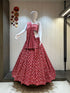 Red Traditional Kali Print Cotton Chaniya Choli for Garba 2025

