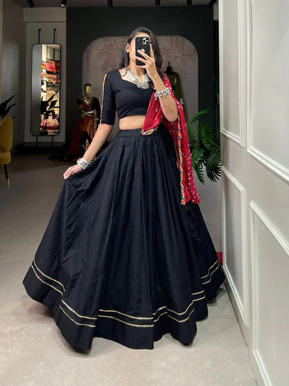 Beautiful Party Wear Traditional Gamthi Mirror Work Lehenga Choli D.No. 1604 - Anant Exports