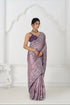 Mauve Dola silk saree with sequin and bead embroidery