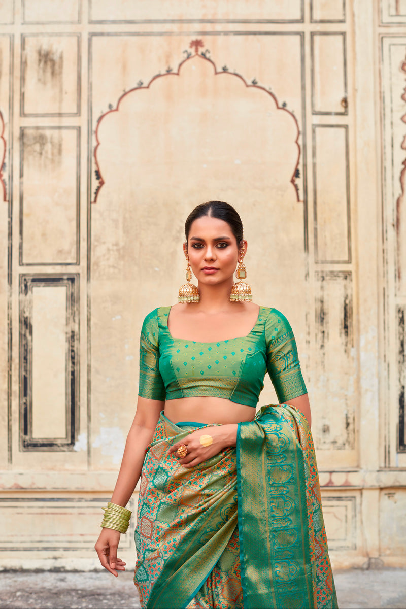 Beautiful Designer Occasion Wear Pure Pattu Silk With Full Zari Weaving Saree