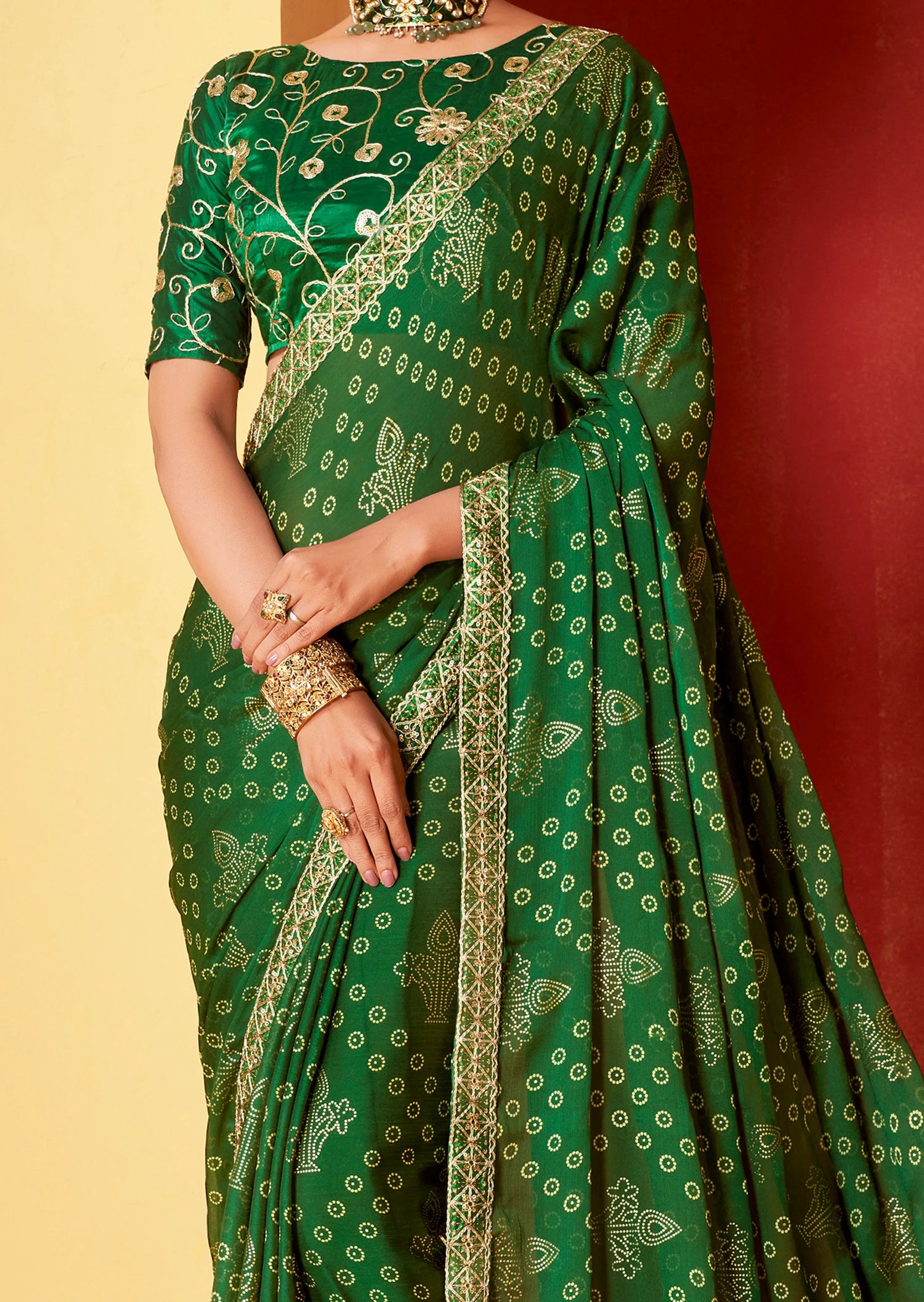 Beautiful Designer Occasion Wear Pure Chiffon Saree