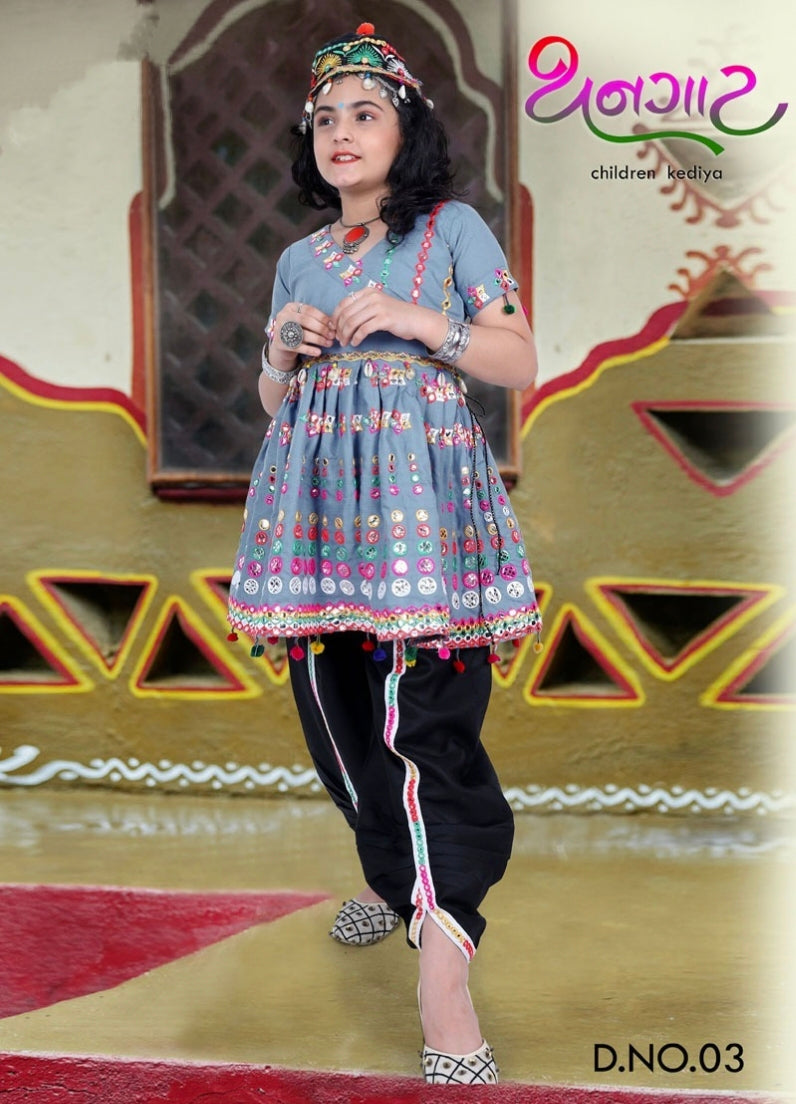 Special Navratri Thangat Kid's Children Kediya Dress