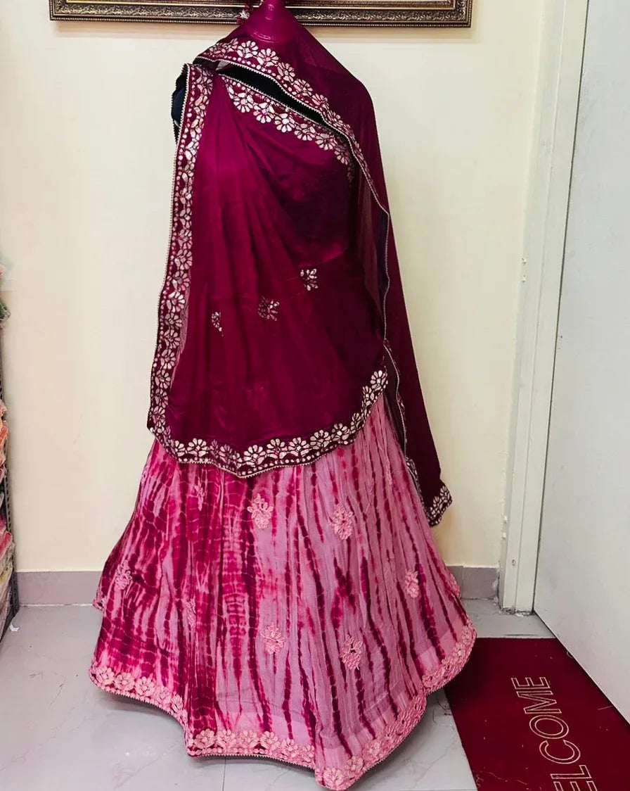 Rajsthani Traditional Gottapatti Shibori Lehanga Chunni - Anant Exports