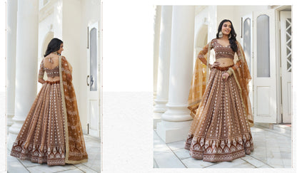 Beautiful Dessigner Occasion Wear Butterfly Net Lehenga Choli