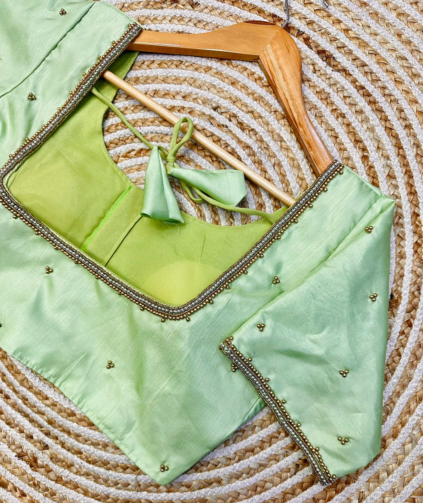 Beautiful Designer Golden Handcrafted Blouse