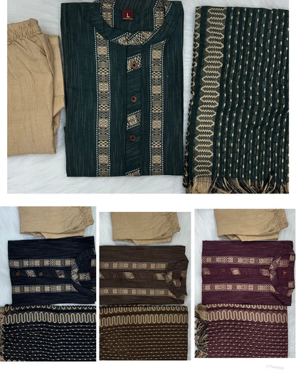 Occasion Special Couple combo of Kurta with Pajama &amp; Kurti with Pants &amp; Dupatta Dress - Anant Exports