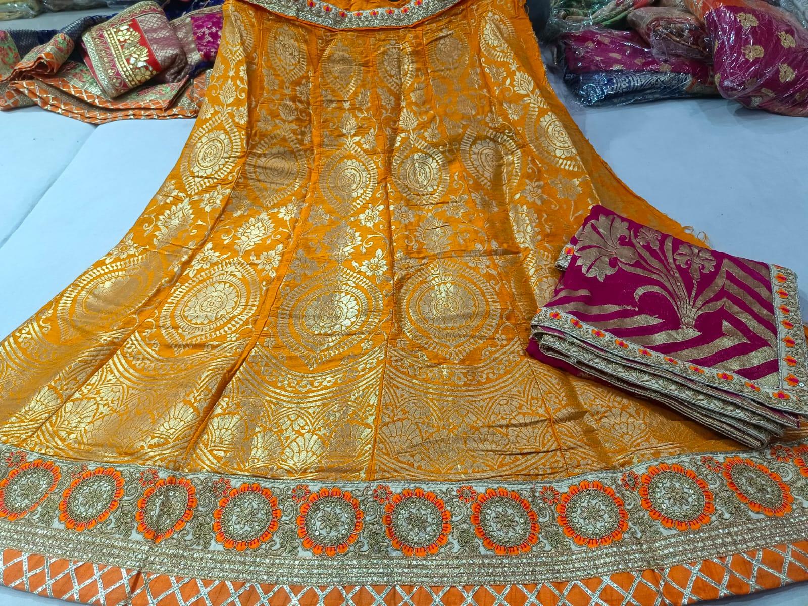 Rajsthani Traditional Rajputi Pure Upada Silk Lehenga Choli - Anant Exports