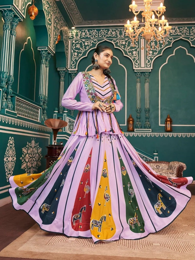 Navratri Garba Special Kedia Jacket Style Chaniya Chol Women's