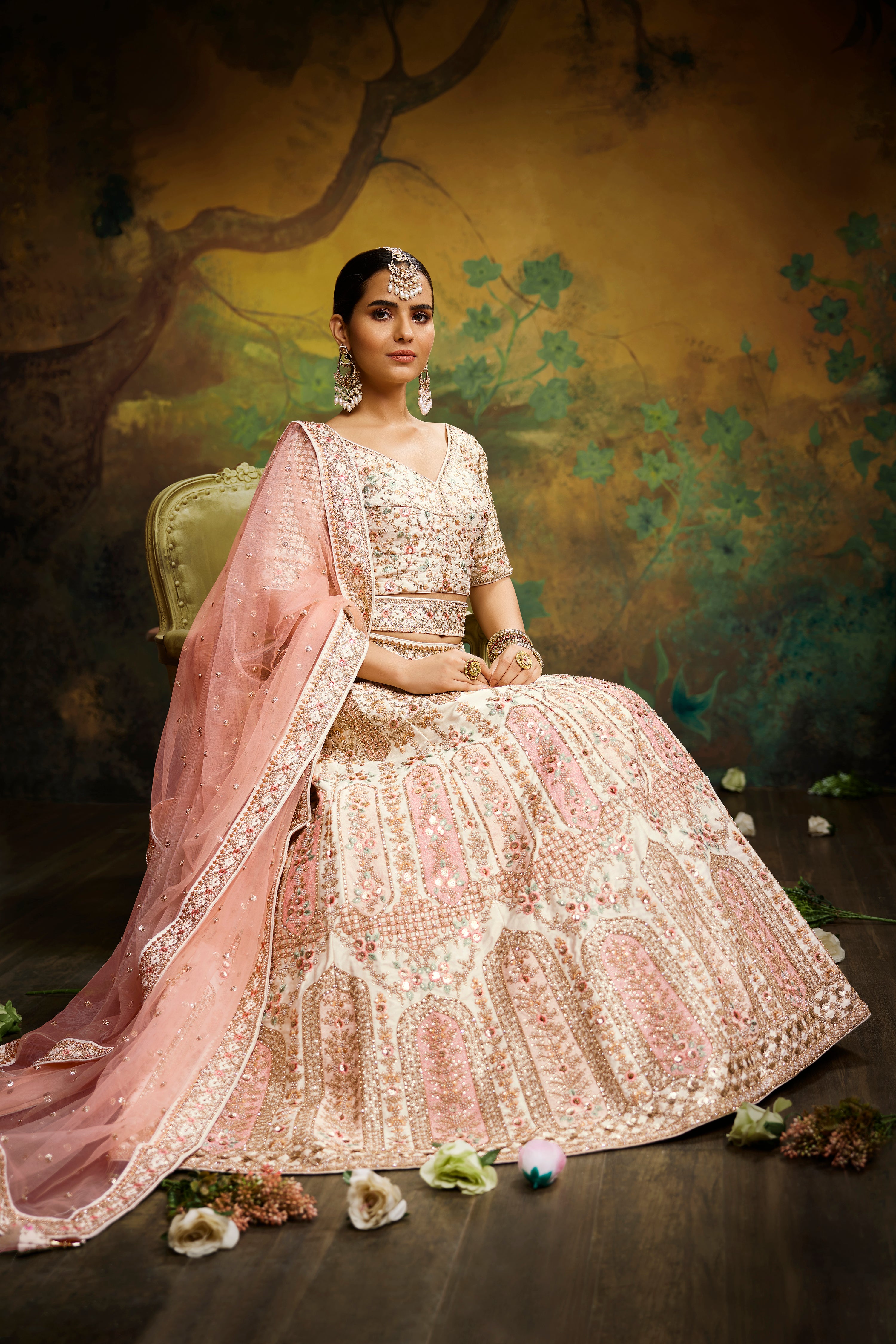 Lehenga bridal look hotsell