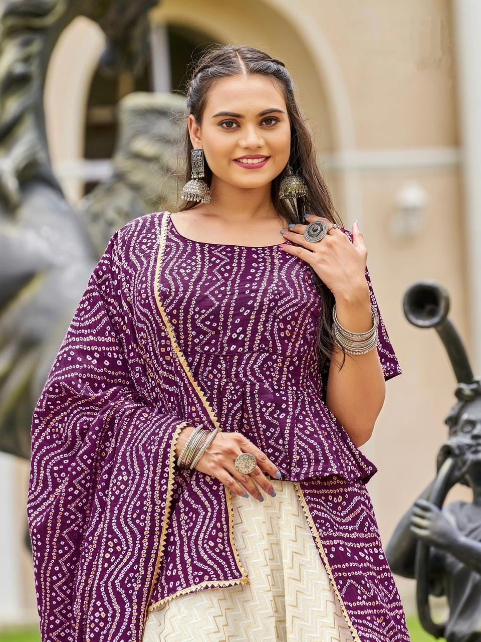 Navratri Special Traditional Bandhej Lehenga choli