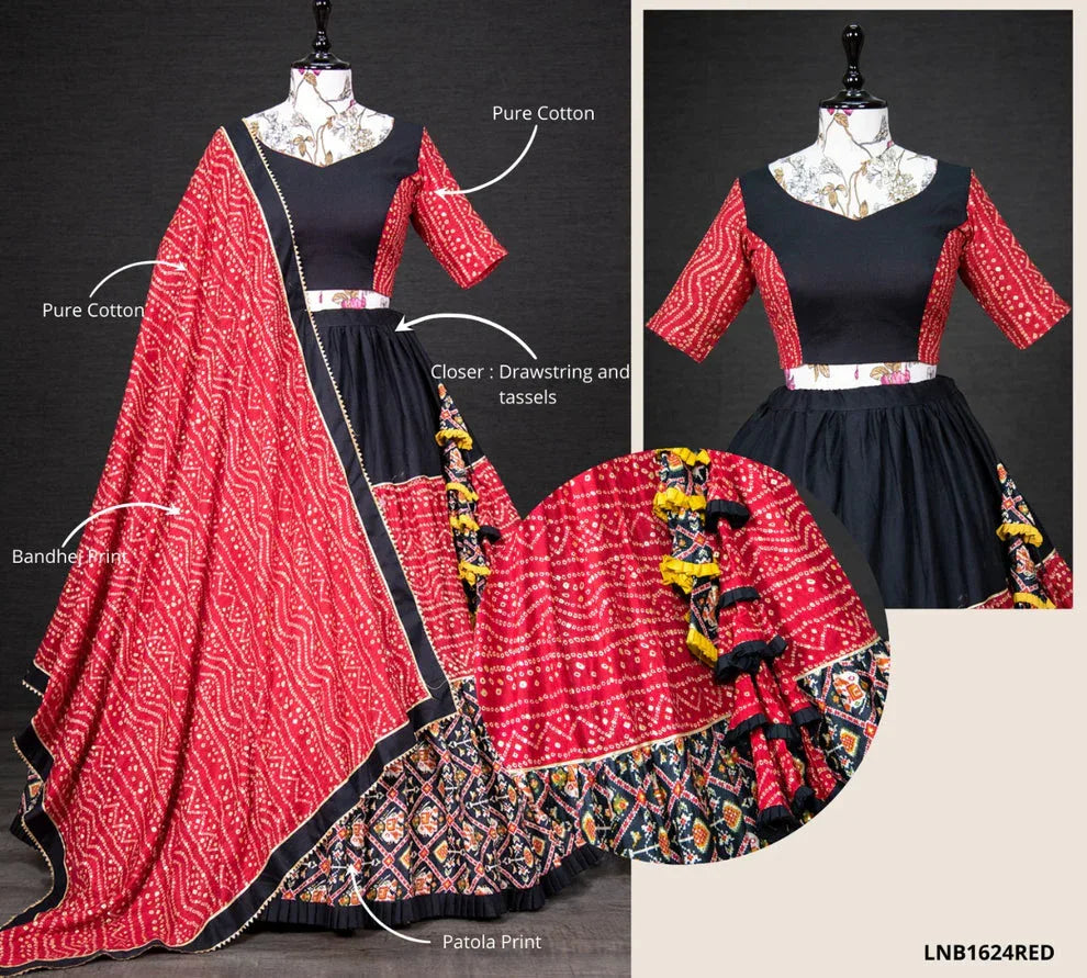 Navratri Special Traditional Looks For Patola Print Lehenga Choli D.no-1624 - Anant Tex Exports Private Limited