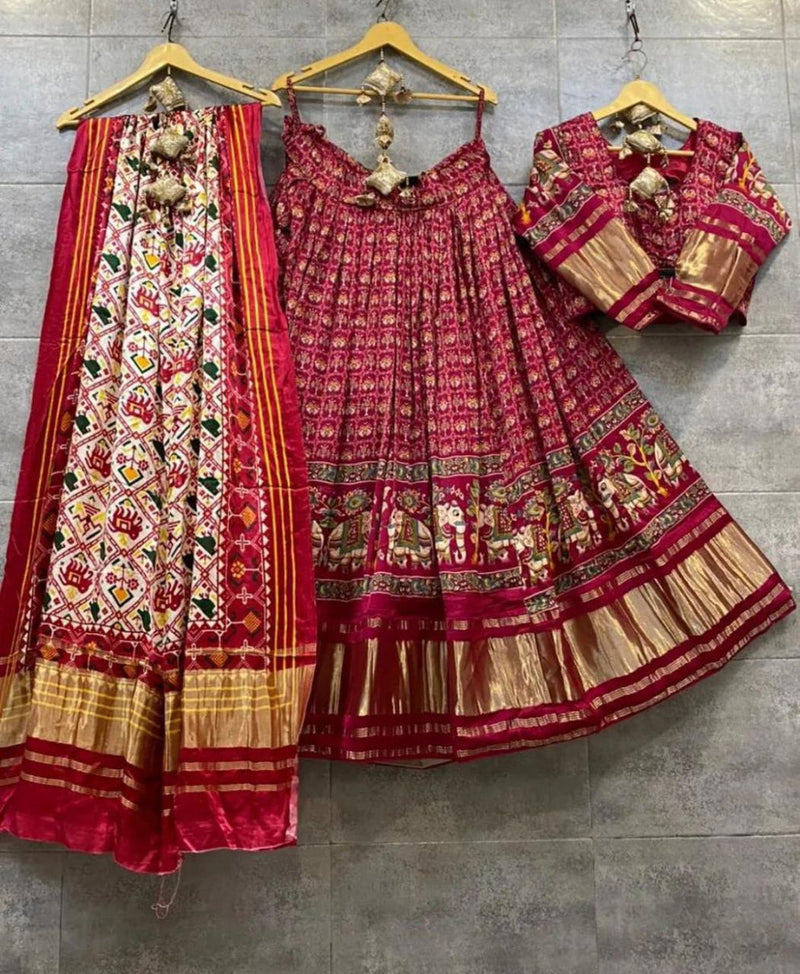 Party Wear Designer Pure Gaji Silk Chaniya Choli