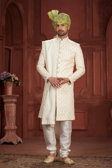 Indian Traditional Wedding Designer Sherwani Suit