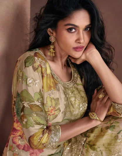 Sayuri Designer Lotus Nx Real Georgette Suit D.No.5296