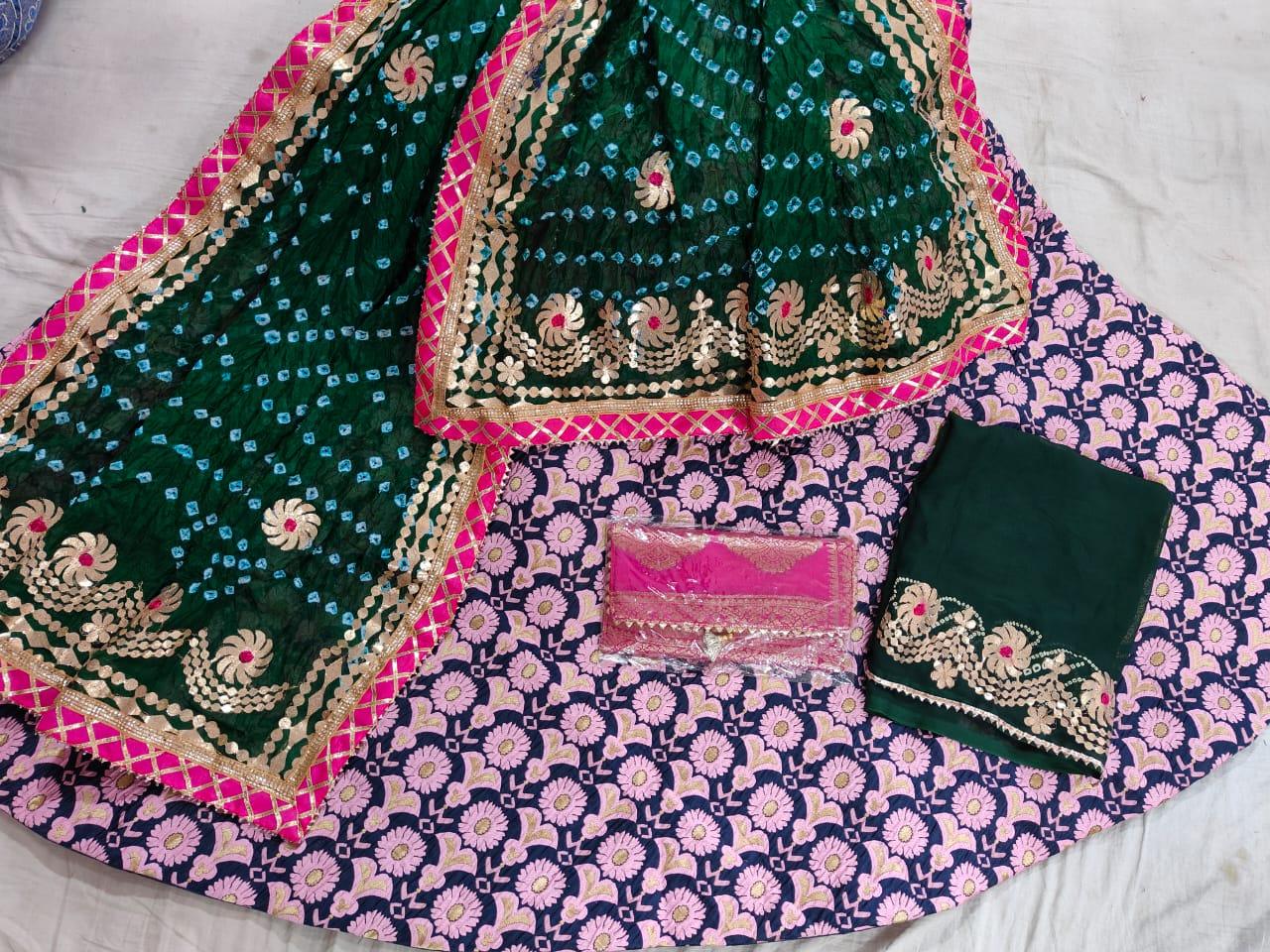 Beautiful Rajsthani Traditional Brocade Silk Lahenga - Anant Exports