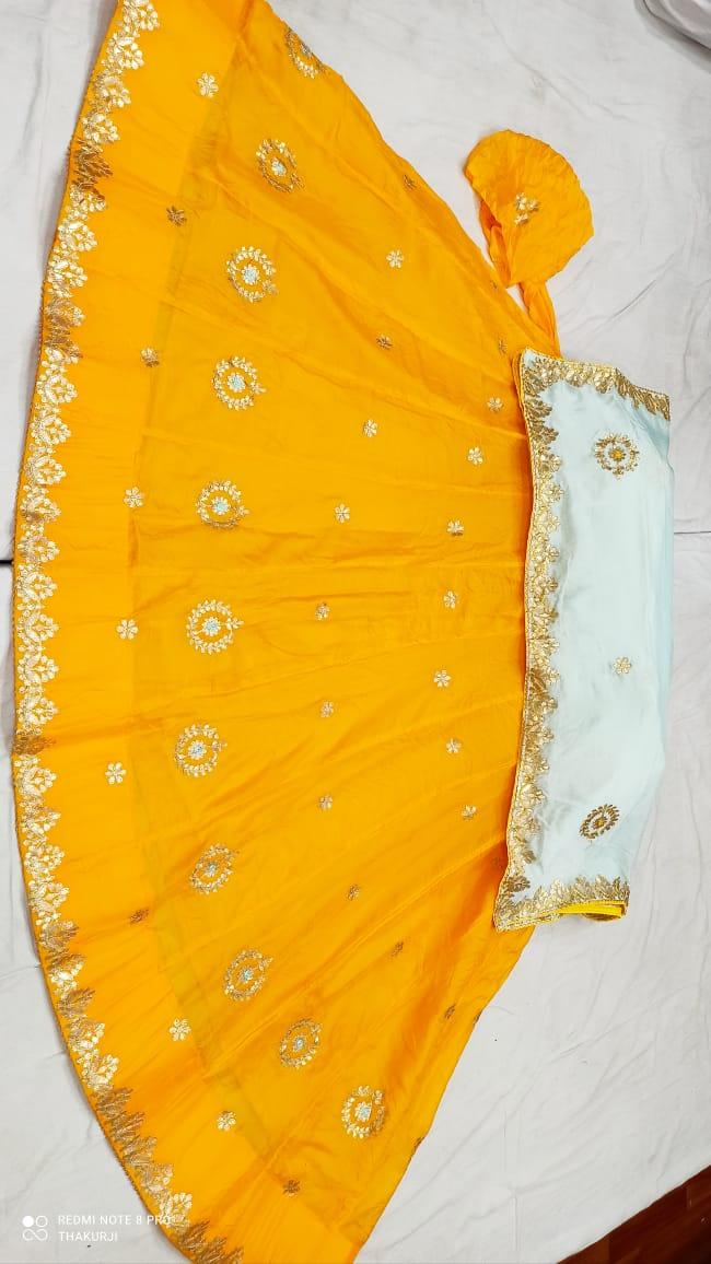 Rajsthani Traditional Rajputi Pure Organza Butti Work Lehenga Choli - Anant Exports