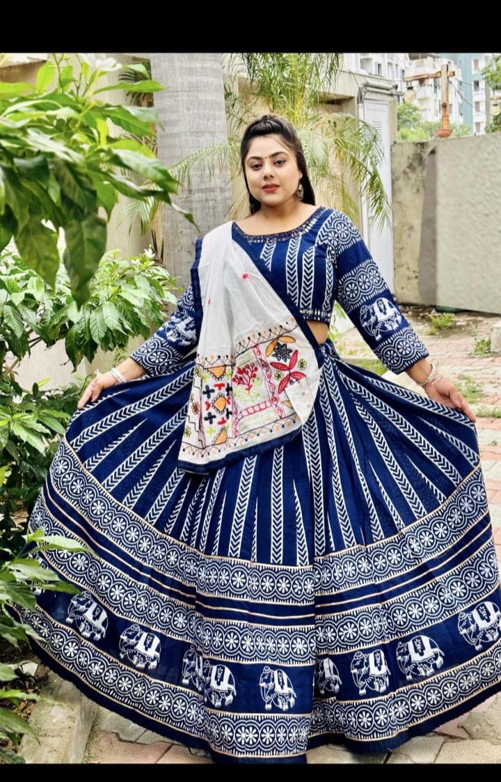 Party Wear Cotton Printed Lehenga Choli - Anant Exports