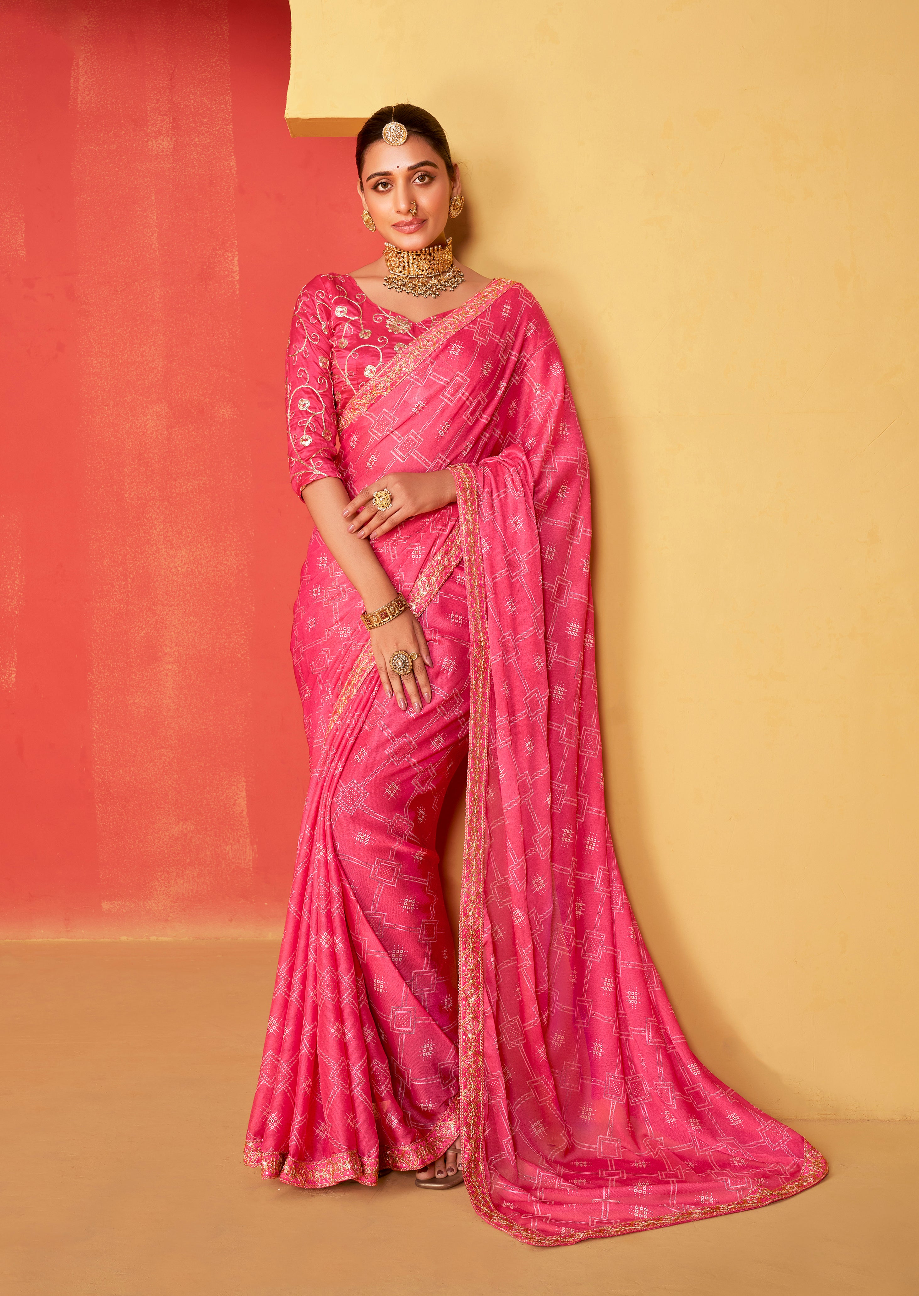 Beautiful Designer Occasion Wear Pure Chiffon Saree