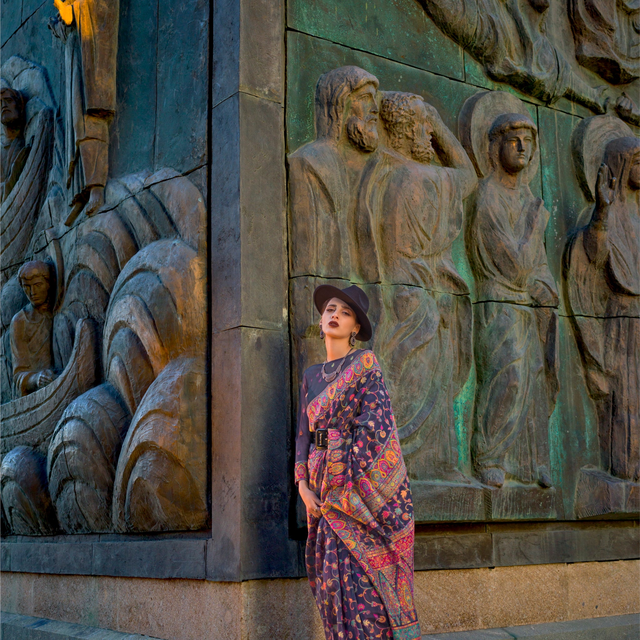 Beautiful Designer Occasion Wear Kashneer Silk Handloom Weaving Saree