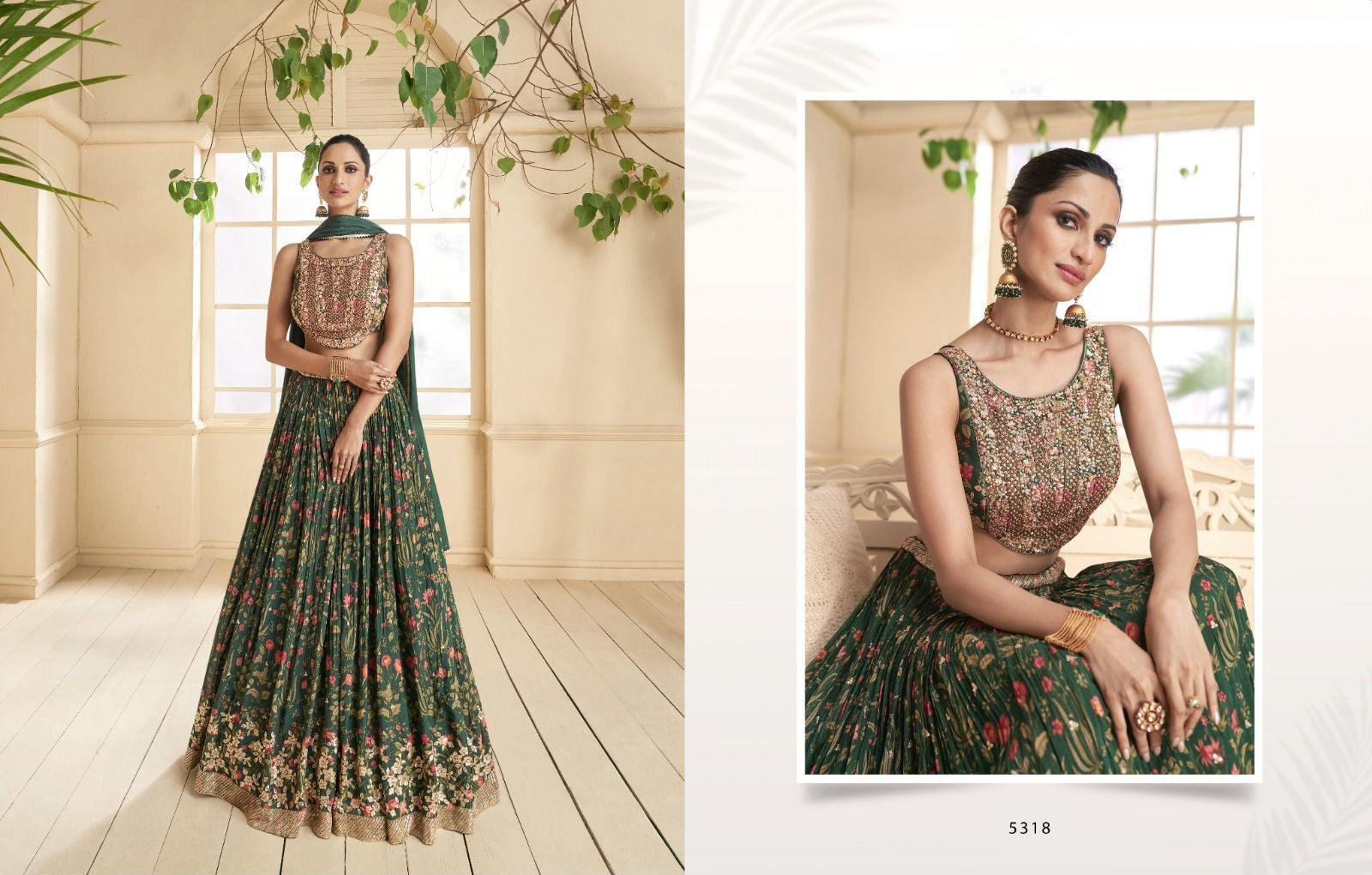 Sayuri Designer Rangoli Georgette Lehenga Choli D.no.5318
