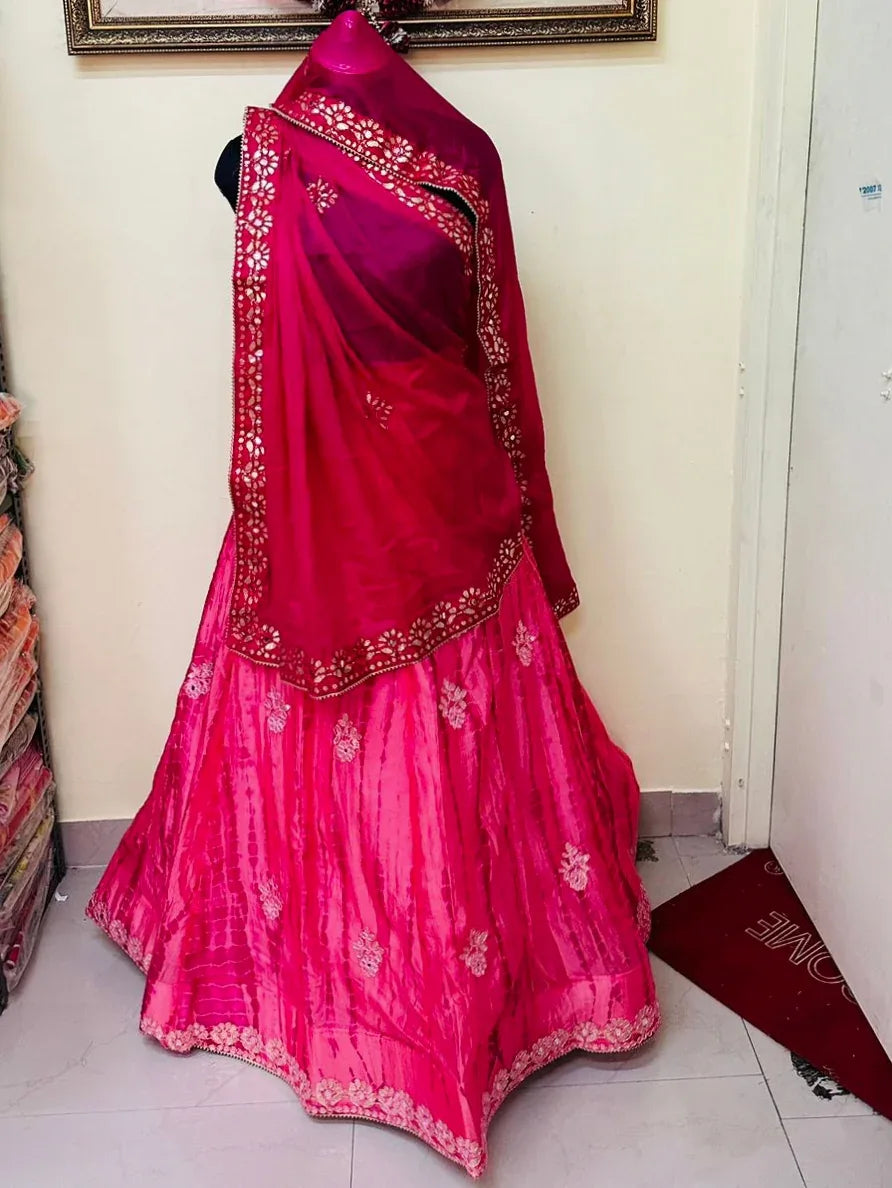 Rajsthani Traditional Gottapatti Shibori Lehanga Chunni - Anant Exports