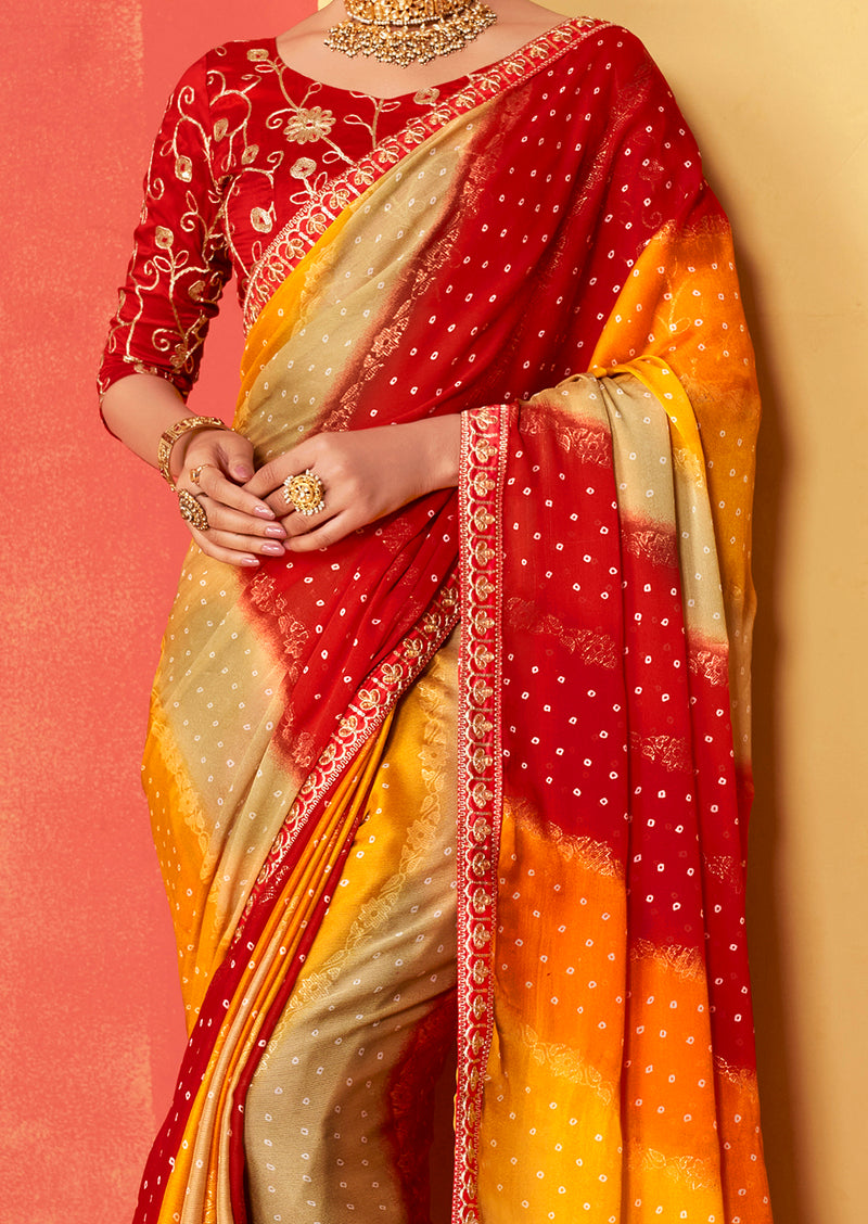 Beautiful Designer Occasion Wear Pure Chiffon Saree