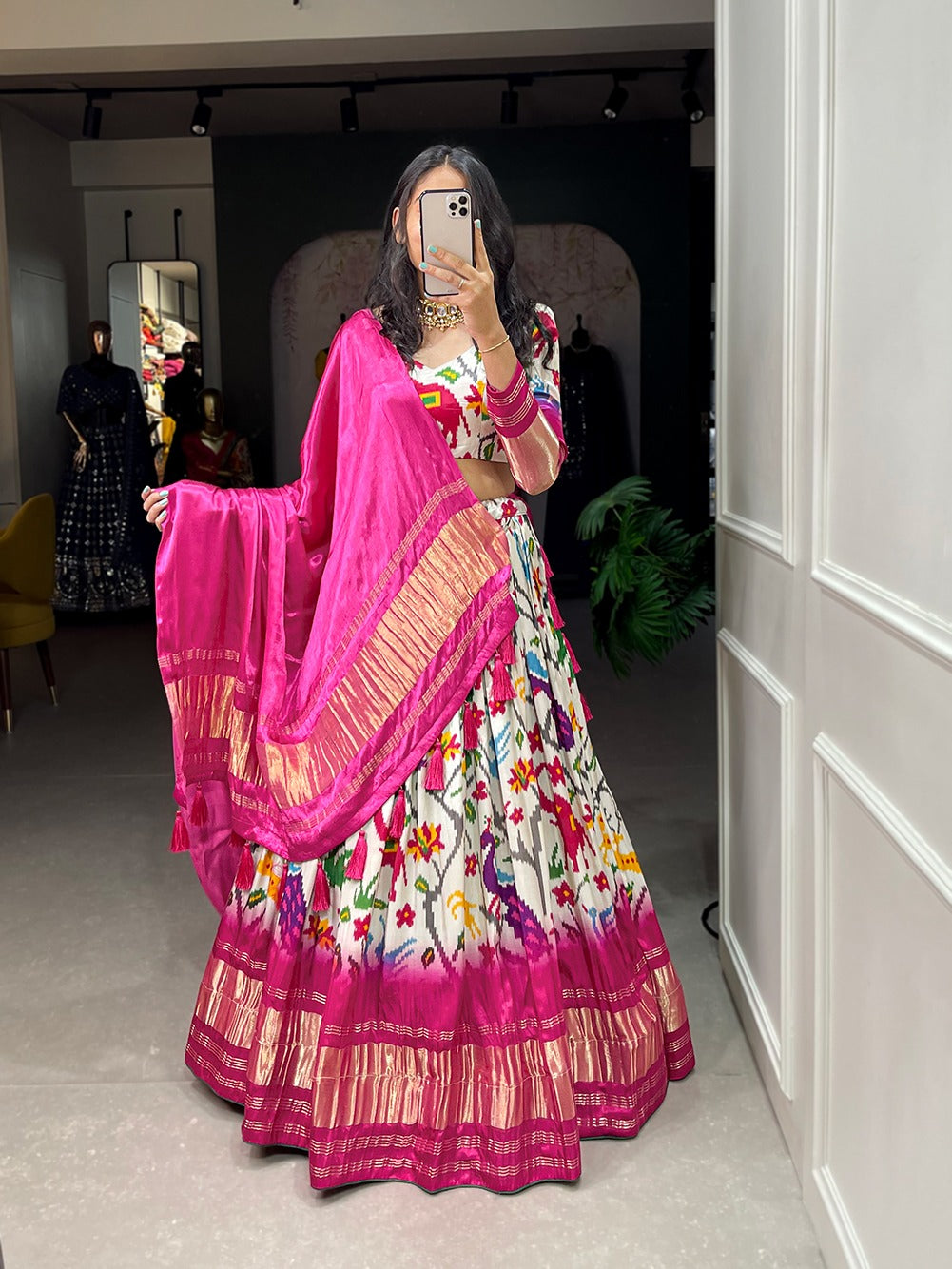 Beautiful Designer Party Wear Pure Gaji Silk Lehenga Choli