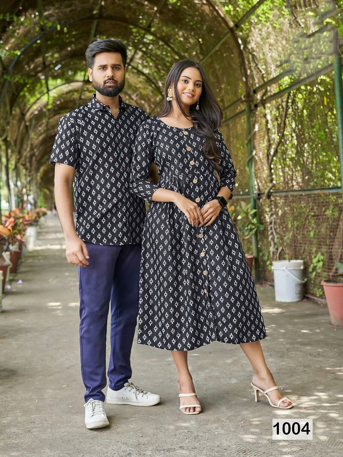 Trendy couple 2.0 Occasion Special Couple combo of Shirt and kurti Same matching