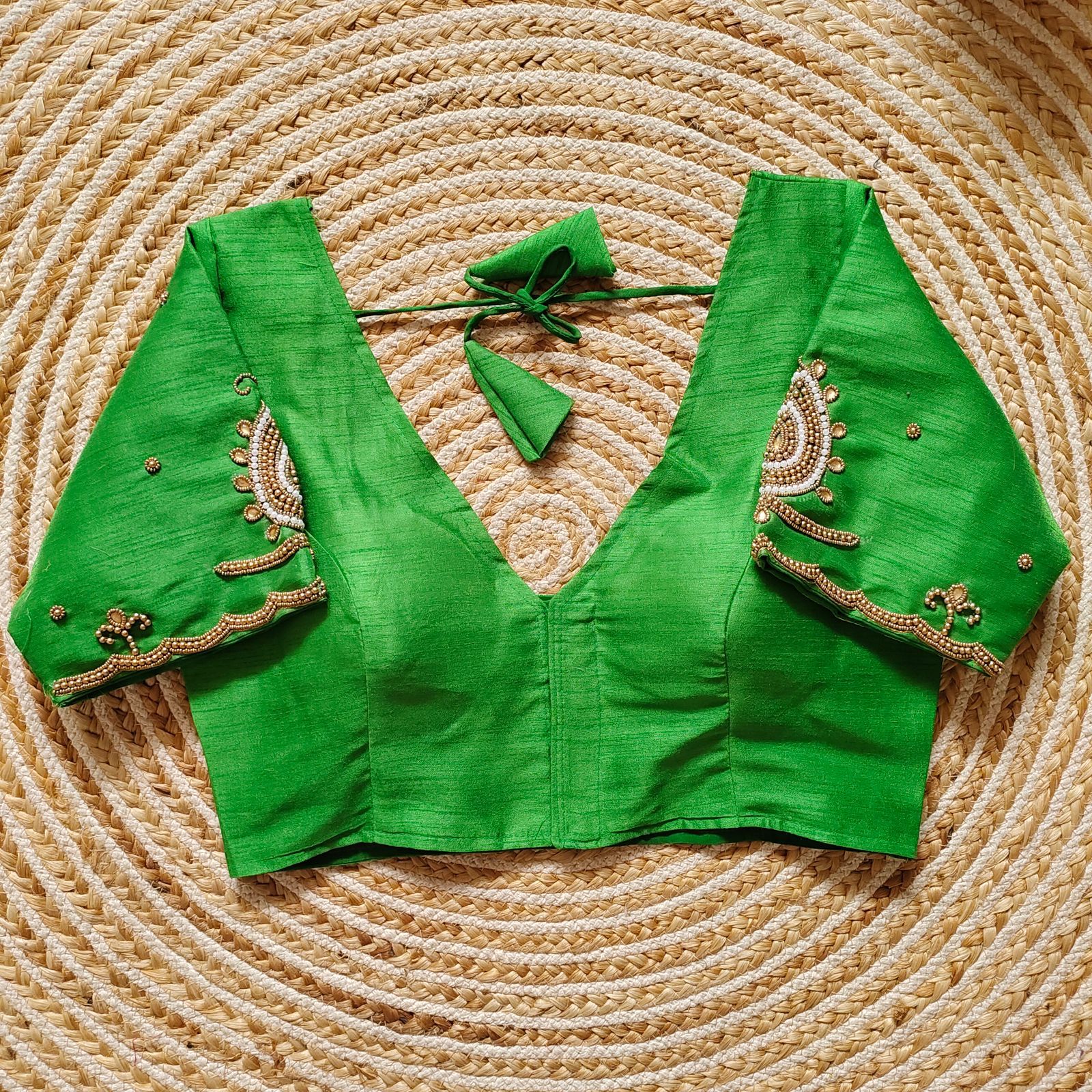 Beautiful Designer Golden Handcrafted Blouse