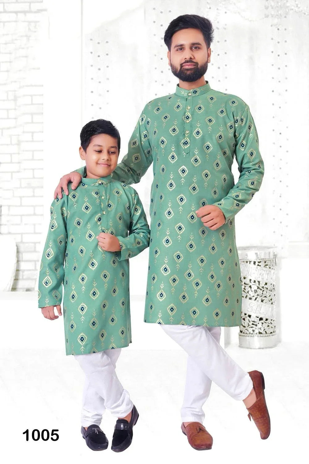 Party Wear Father and Son Combo Kurta Pyjama - Anant Exports