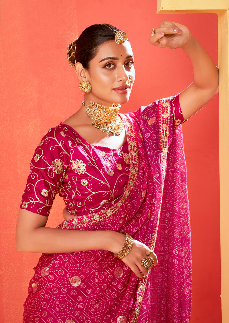 Beautiful Designer Occasion Wear Pure Chiffon Saree