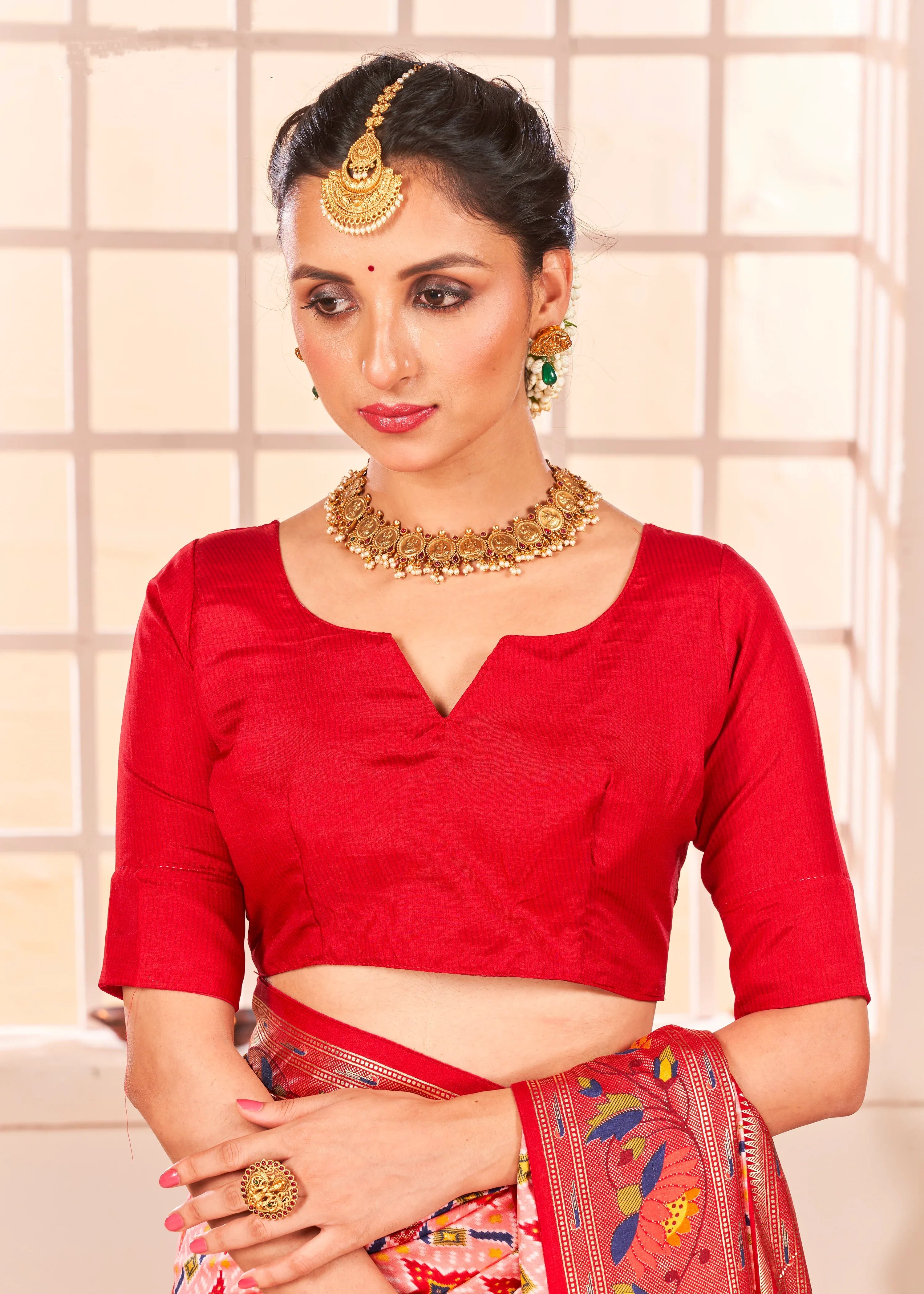 Beautiful Fancy Velvet Silk With Paithani Design Saree