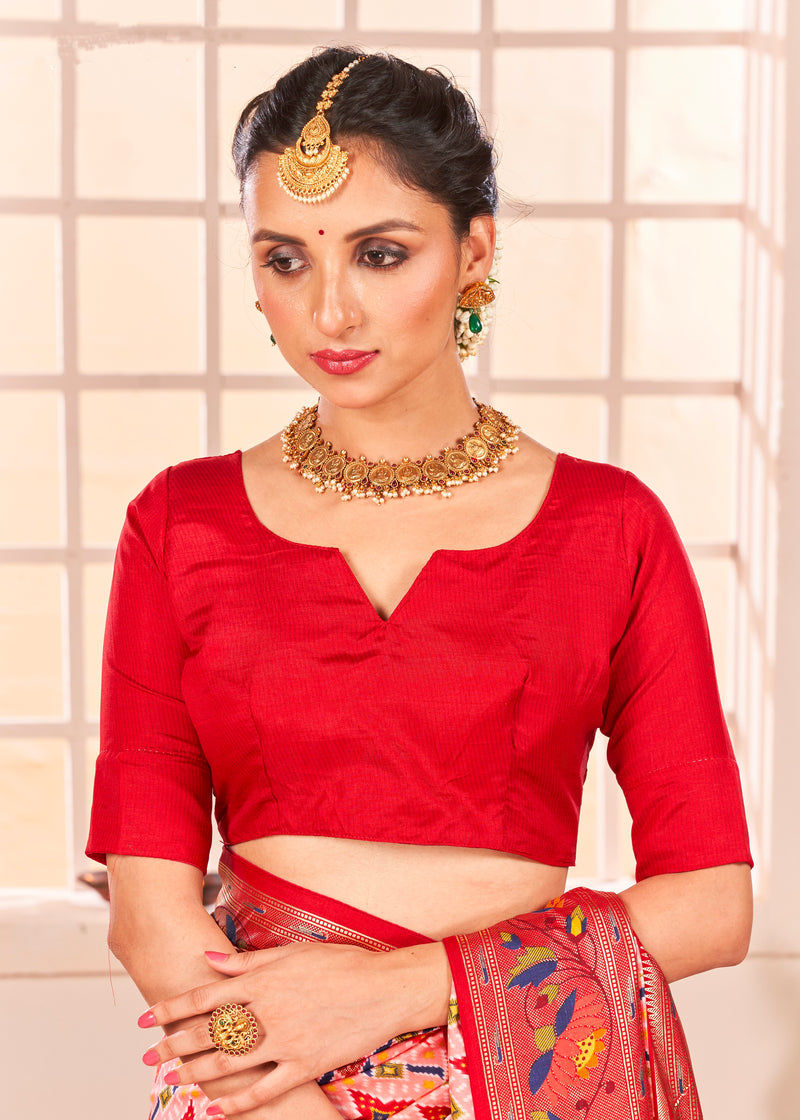 Beautiful Fancy Velvet Silk With Paithani Design Saree