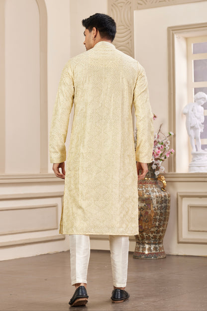 Yellow traditional wedding outfit