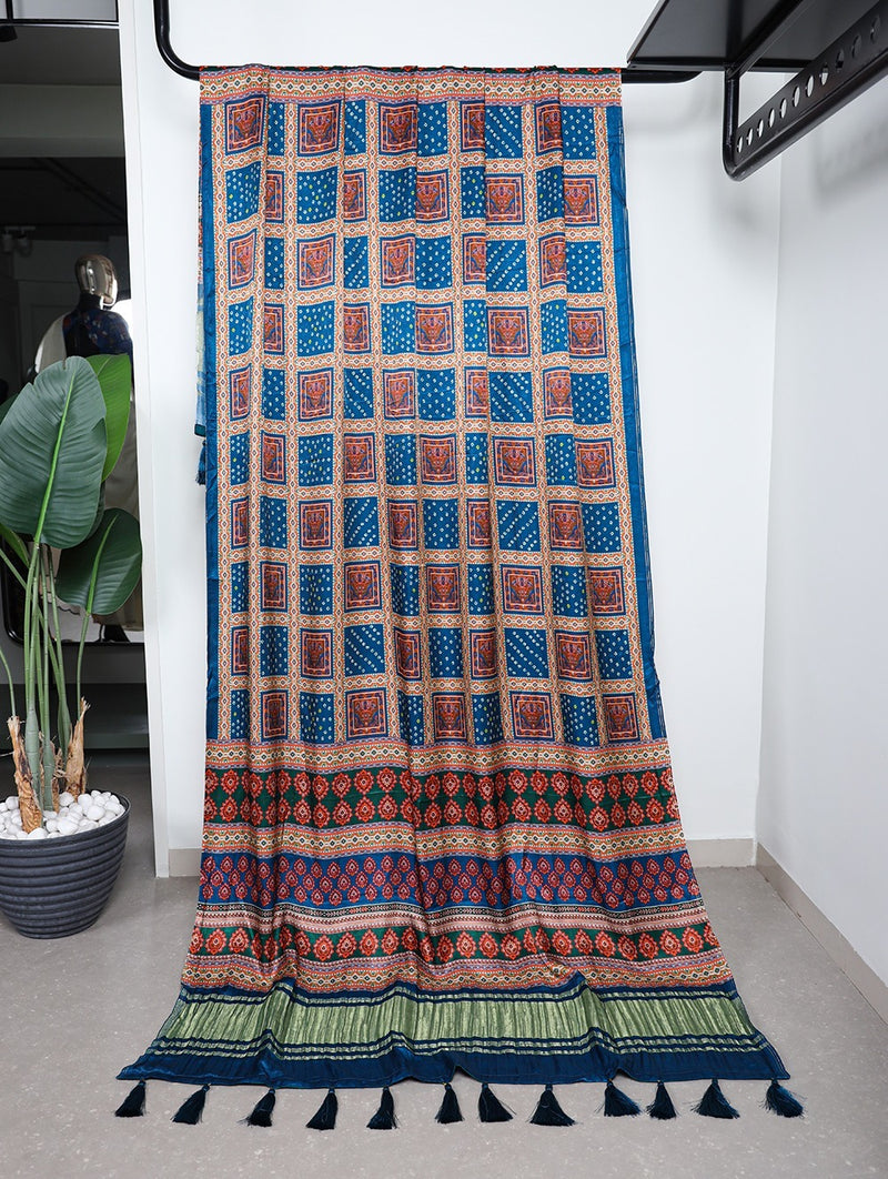 Designer Digital Print Gaji Modal Silk Duptta