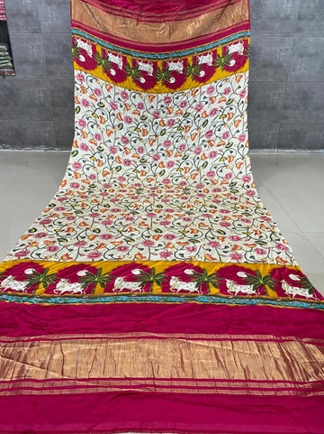 Designer Digital Print Gaji Modal Silk Duptta