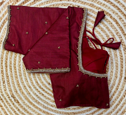 Beautiful Designer Golden Handcrafted Blouse - Anant Exports