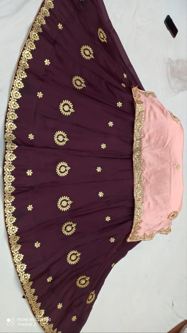 Rajsthani Traditional Rajputi Pure Organza Butti Work Lehenga Choli