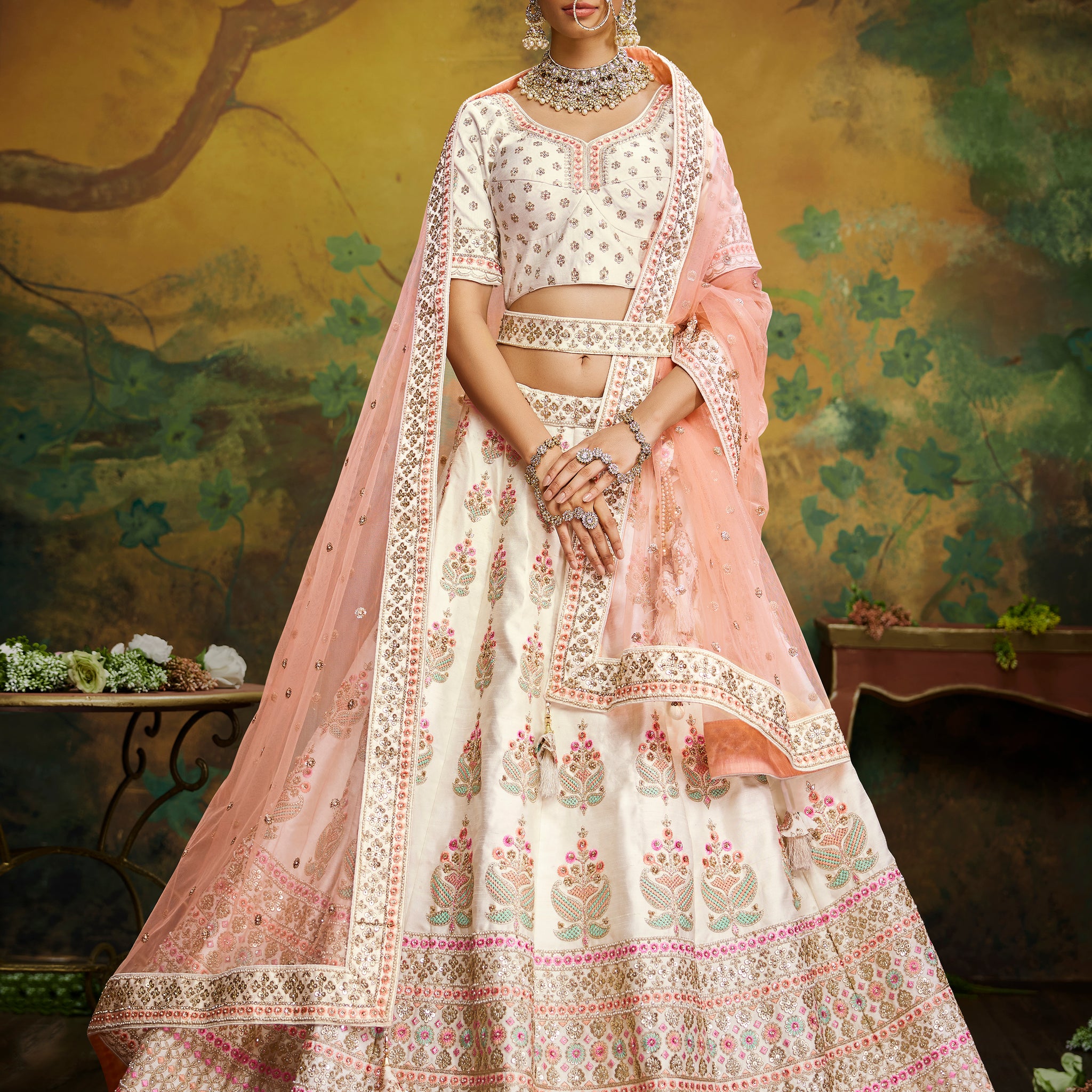Bridal look in lehenga