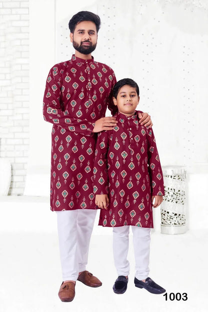 Party Wear Father and Son Combo Kurta Pyjama - Anant Exports