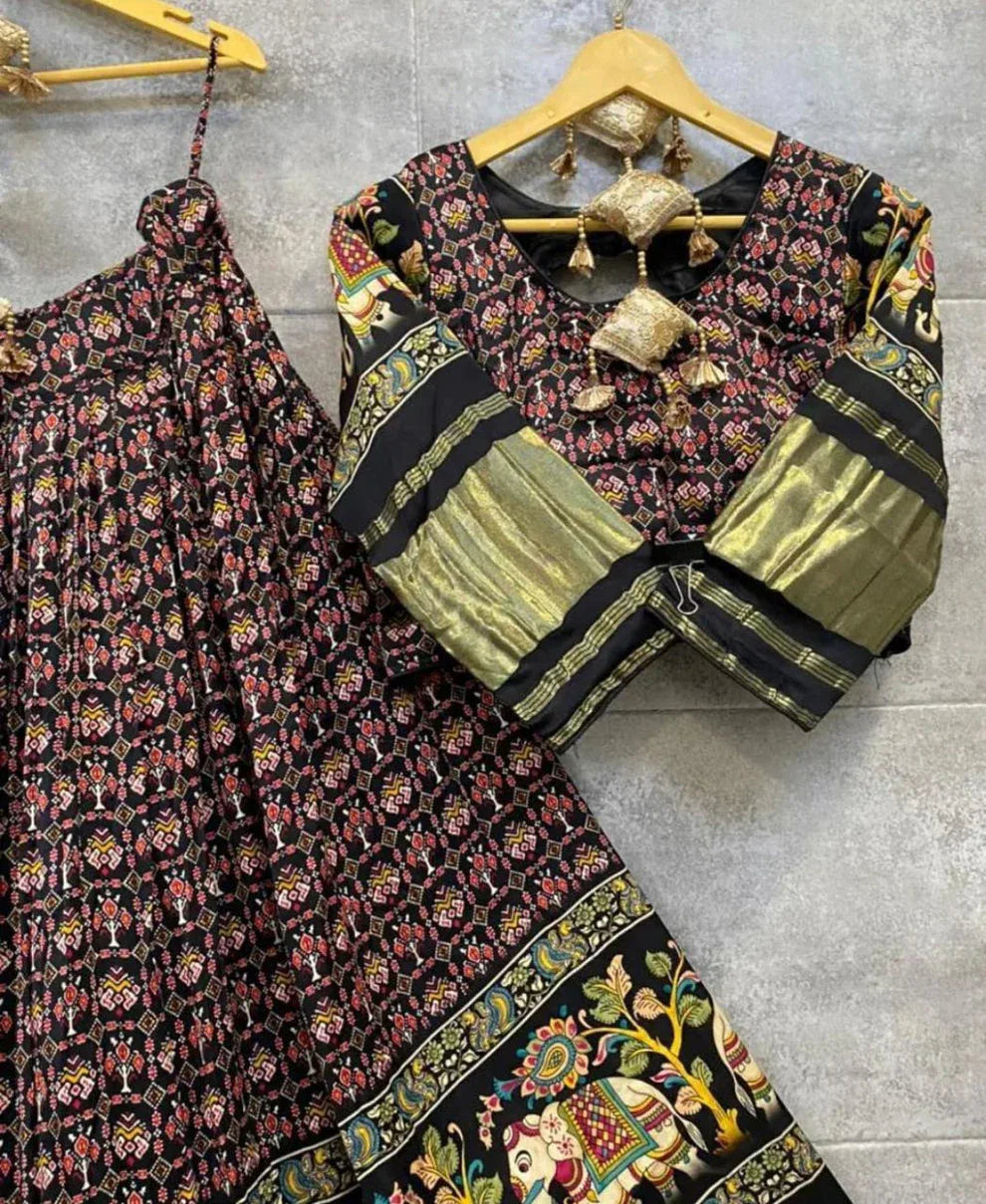 Party Wear Designer Pure Gaji Silk Chaniya Choli - Anant Exports