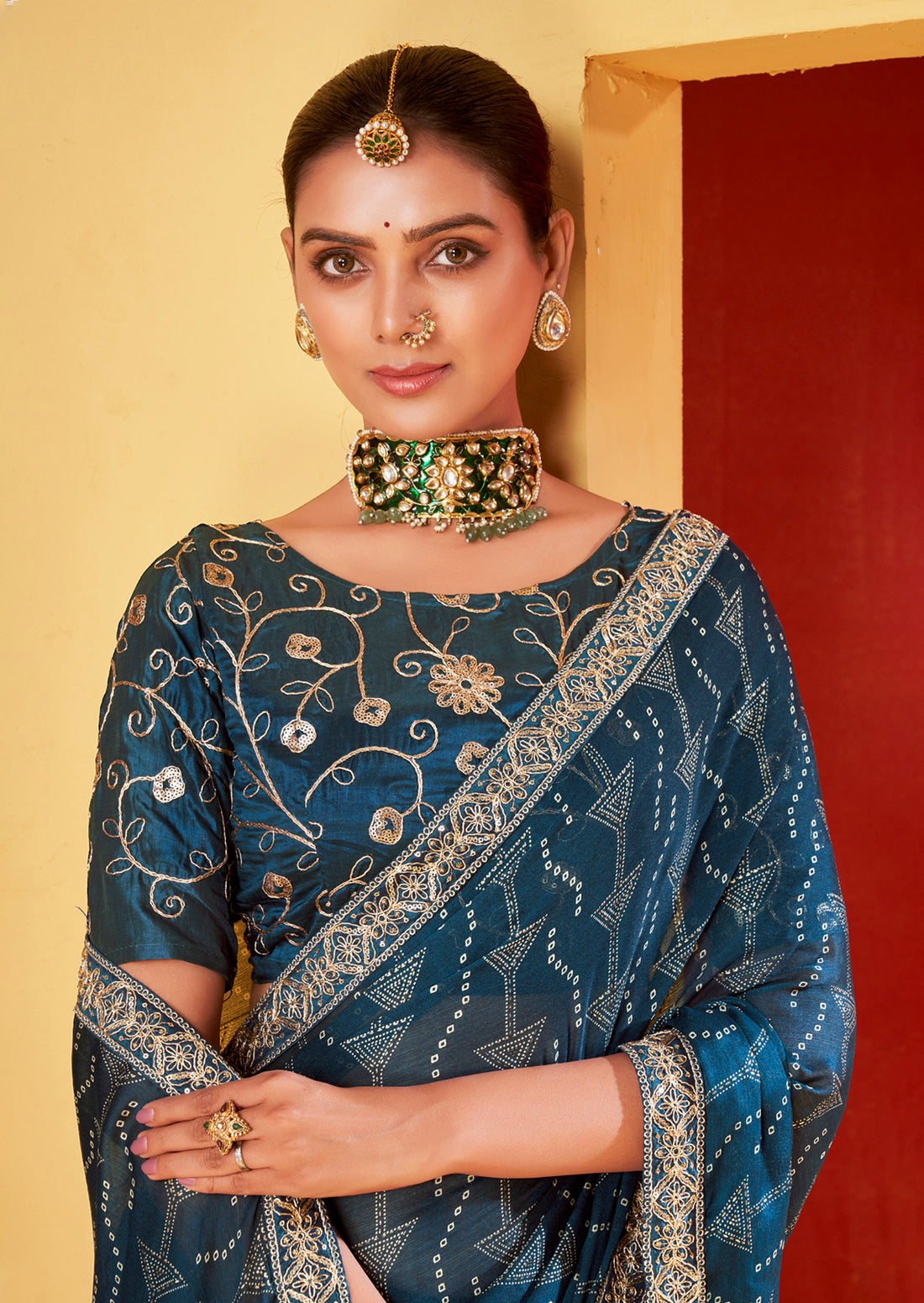 Beautiful Designer Occasion Wear Pure Chiffon Saree
