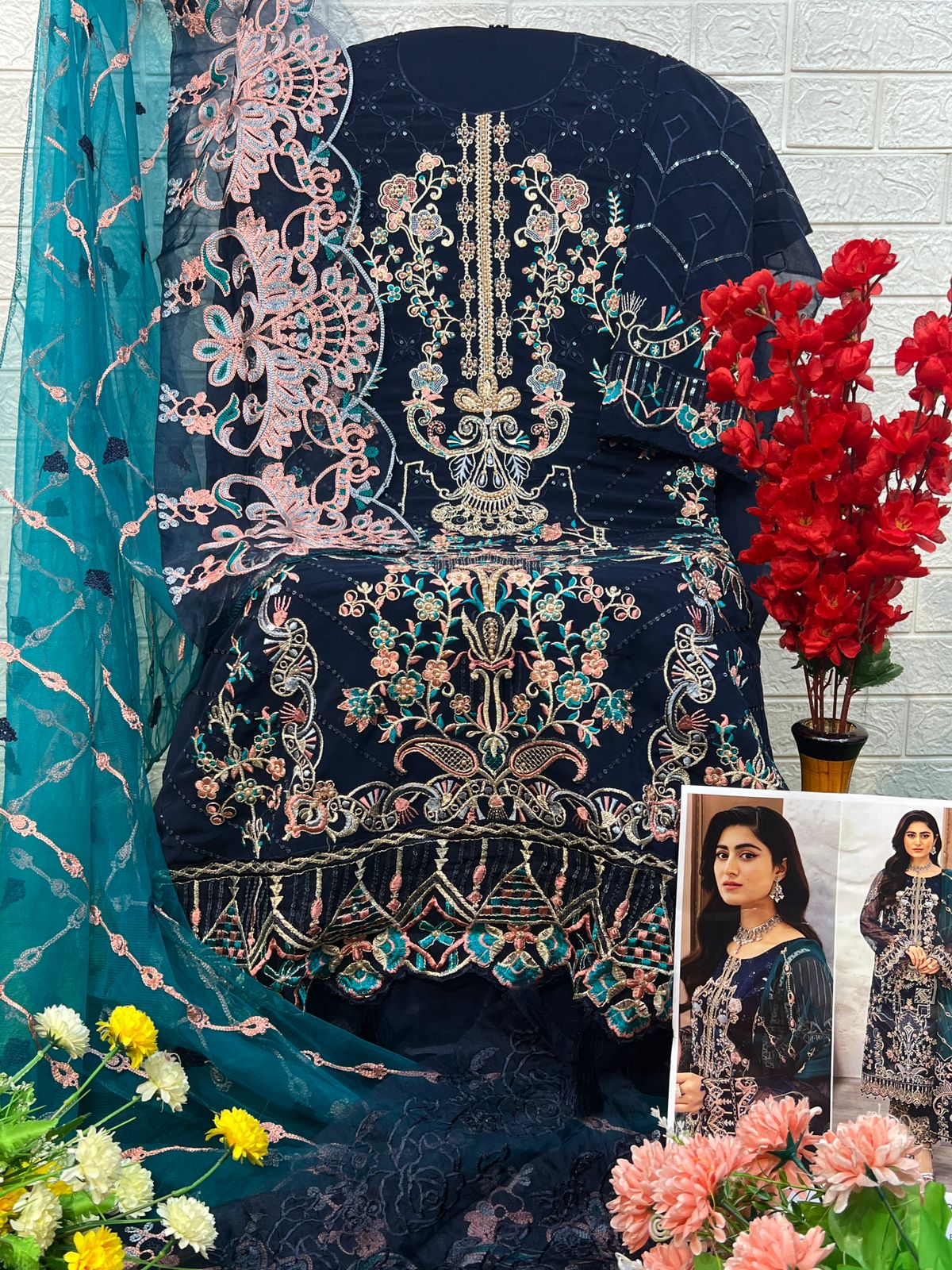 Zaha Designer Occasion Wear Pakistani Suit D.No.10272