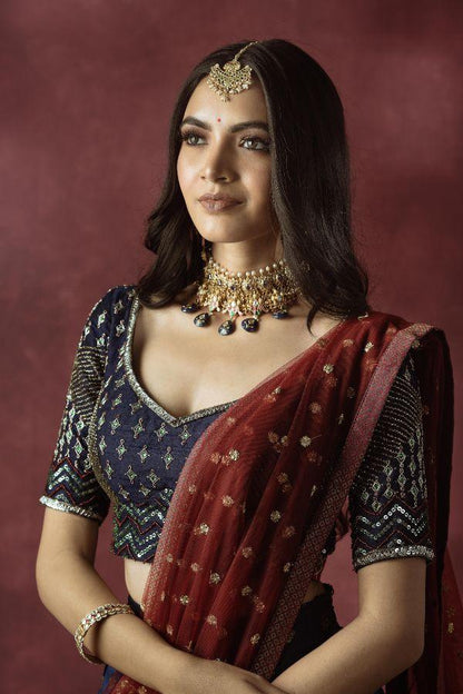 Beautiful Kanjiveram Silk Pure Zari Half Saree - Anant Exports