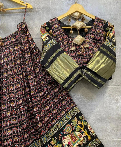 Party Wear Designer Pure Gaji Silk Chaniya Choli - Anant Exports