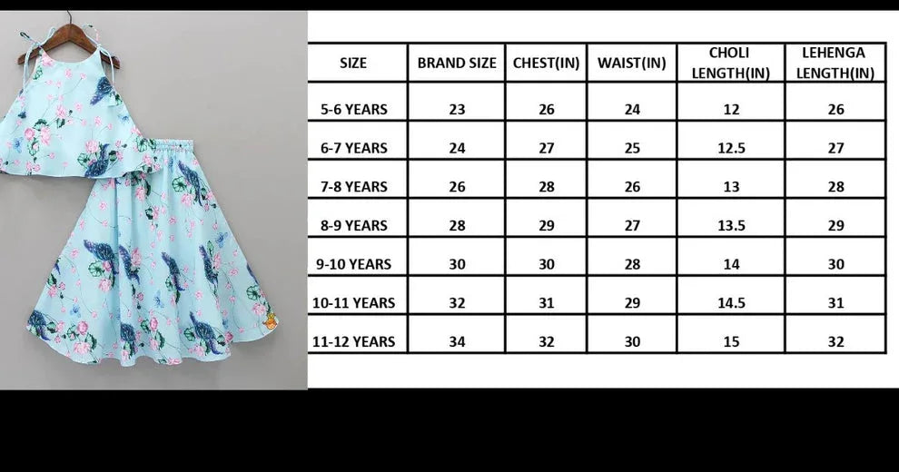 Designer Party Wear Kids Crop Top &amp; Plazzo Dress - Anant Exports