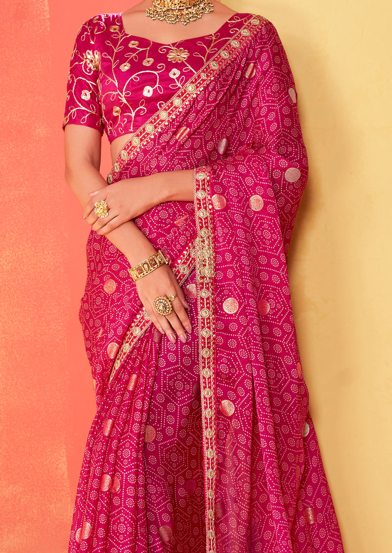 Beautiful Designer Occasion Wear Pure Chiffon Saree
