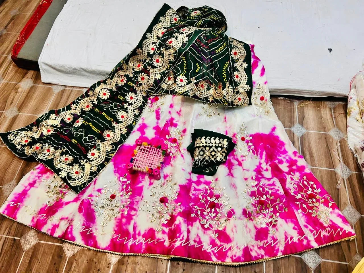 Rajasthani Traditional Georgette Gottapatti Lehenga Chunni - Anant Exports