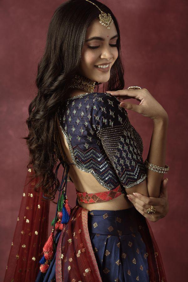Beautiful Kanjiveram Silk Pure Zari Half Saree - Anant Exports